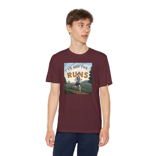 Youth Running T-Shirt - I've Got the Runs - Active Kids, XC, Cross Country - Picture 36 of 37