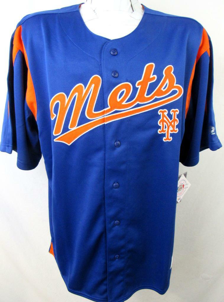 New York Mets Men's Size Large or X-Large Embroidered Button-Down Jersey C1  4677