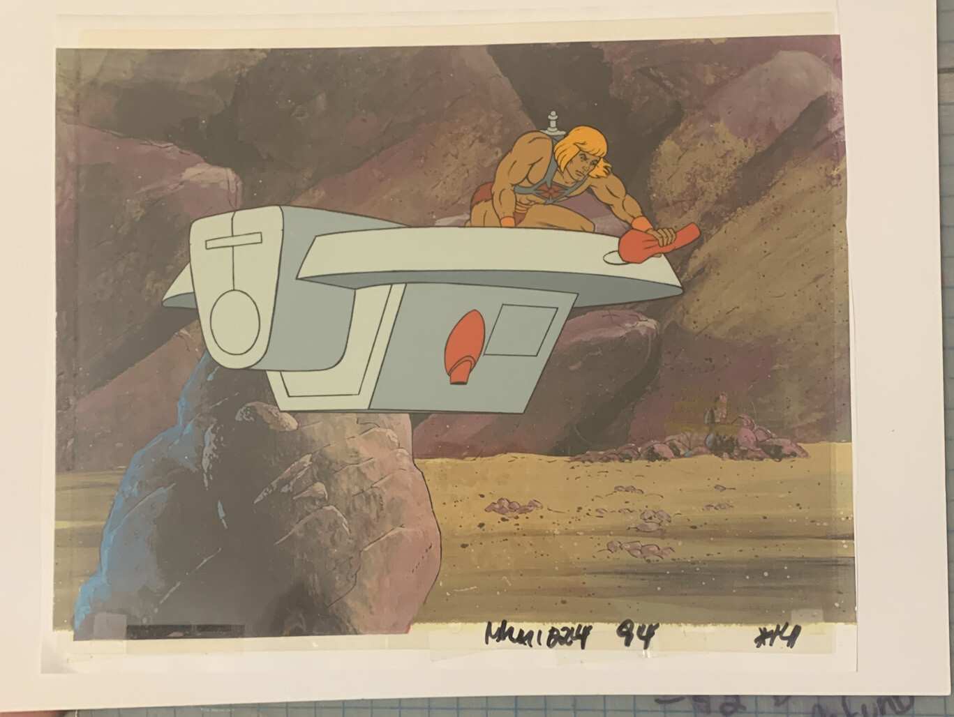He-Man Masters of the Universe He Man Animation Cel / Copy Background ...