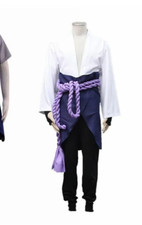 Sasuke Cosplay Costume, Anime Suit Wig for Halloween Comic, Polyester