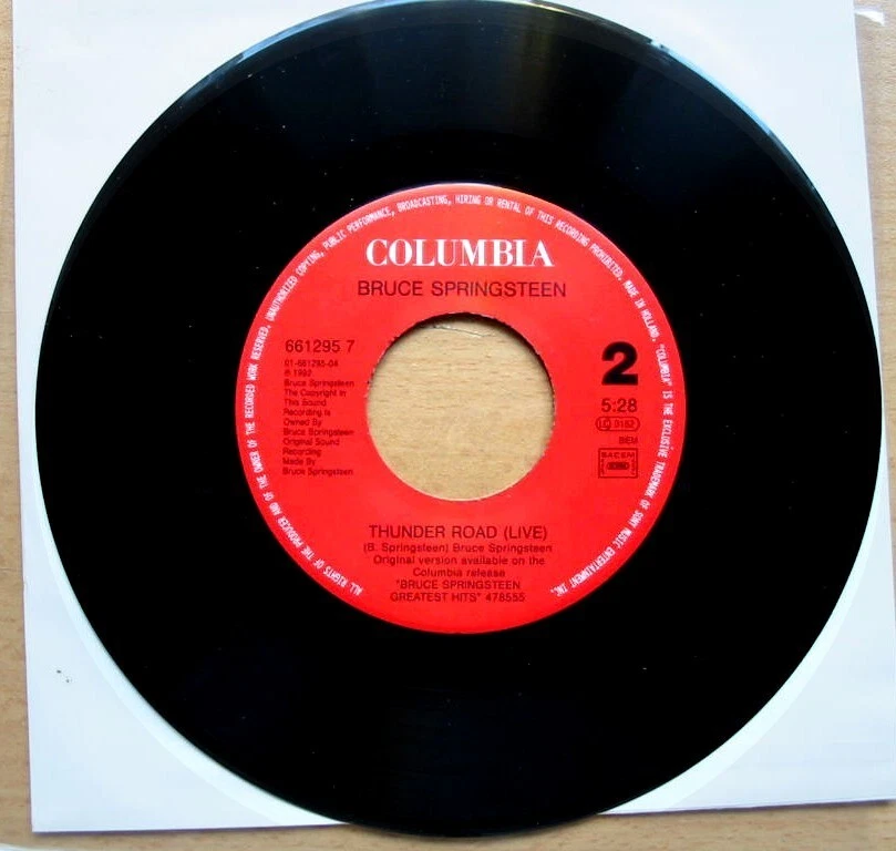 Bruce Springsteen disque 45 tours vinyle 1995 Hors commerce "Secret Garden" - Photo 3/3