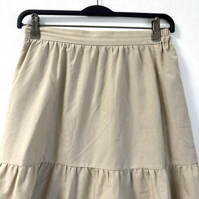 GU Tiered Skirt Beige M Midi Length Fluffy Women's Fashion GU Tiered Skirt Beige M Midi Length Fluffy Women's Fashion