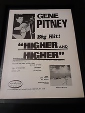 Gene Pitney Higher And Higher Rare Original Promo Poster Ad Framed!