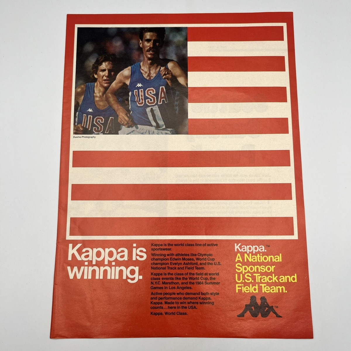 Kappa Sportswear 1982 Vintage Print Ad 8