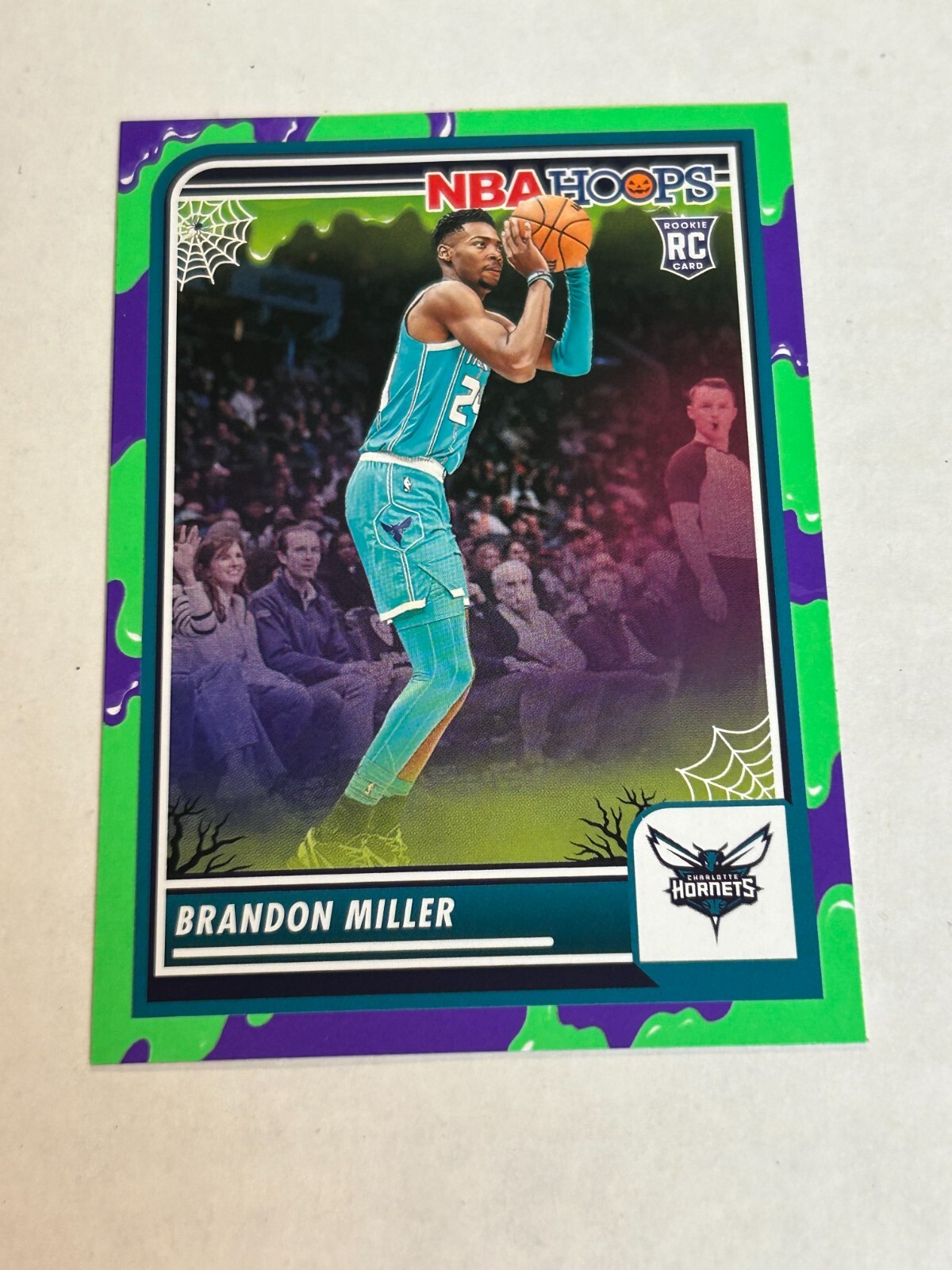 2023-24 PANINI NBA HOOPS HAUNTED BRANDON MILLER #245 GREEN SLIME ROOKIE SP