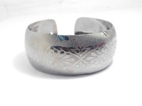 Vintage Retro Offener Armreif 925 Sterling Silber Vergoldet Armreif Armband S...