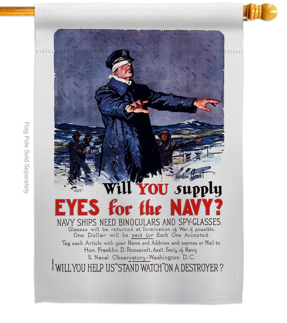 Will You Supply Eyes House Flag Armed Forces Navy USN Seabee United State Ame...
