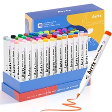 Arrtx 60A Colors Acrylic Paint Markers Brush Tip Art Supplies
