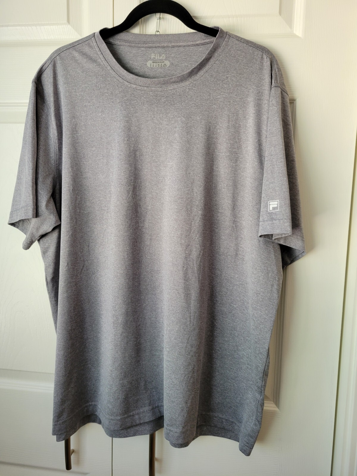 Camicia da uomo Fila taglia XXL collo a vite grigio manica corta logo 2XL