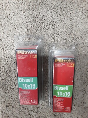 FILTRETE 3M VACUUM CLEANER FILTERS For BISSELL 10+16  2 PACK New 