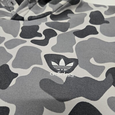 Size MEDIUM Men's Adidas Grey \u0026 Black Camo Fade Hoodie Dip Dye Hooded  Sweatshirt | eBay