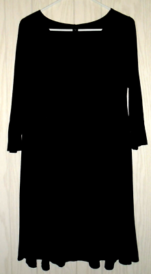 Karen Kane Dress Women's Small Black A-Line Jersey 3/4 Sleeve Round Neck  EUC | eBay