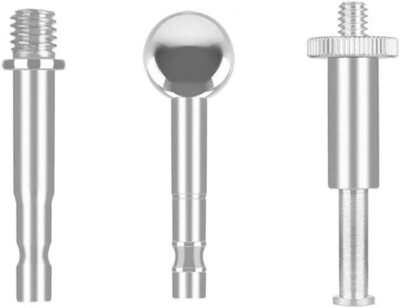 3 Pack Microphone Arm Stand to 17mm Ball 1/4 3/8 Screw Mount Connector Kit Ad...
