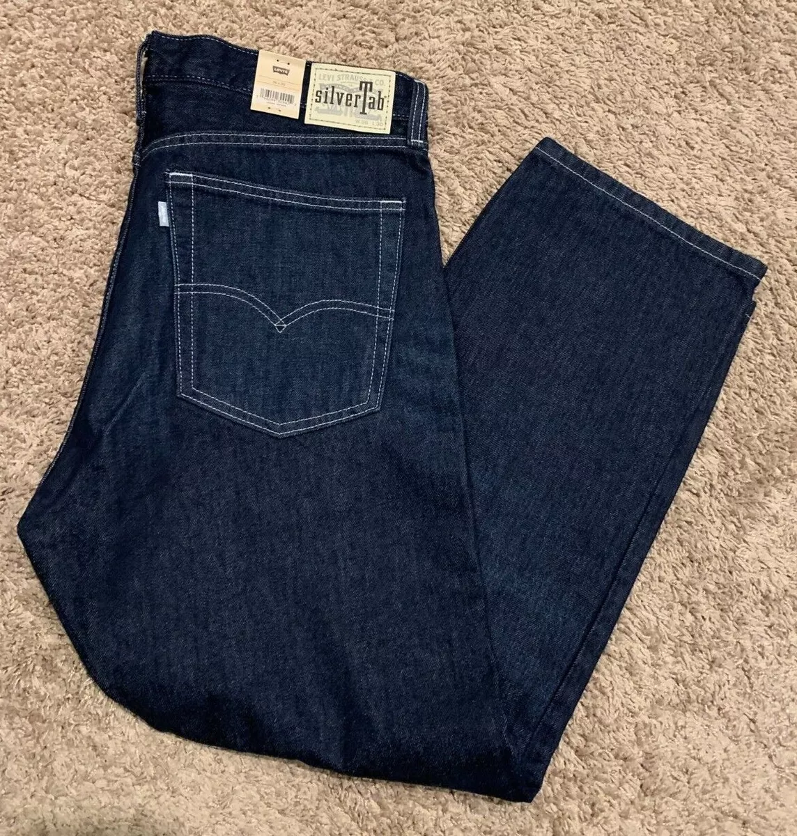 Levi's SilverTab Relaxed Straight Fit Jeans 100% Cotton Men's Sizes NWT  RT$79