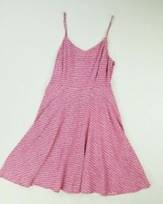 Old Navy Small Women's The Cami Dress Spaghetti String Size Zip Pink White Strip