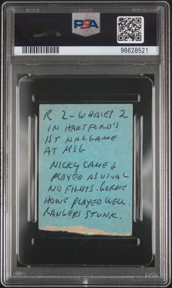 10/28/79 Rangers Hartford Whalers Hockey Ticket Stub 1st Whaler Game Gordie Howe - Image 2 of 2