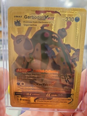 Garbodor Vmax Gold Foil Fan Art Textured Collector Pokemon Card 101/203 HP330