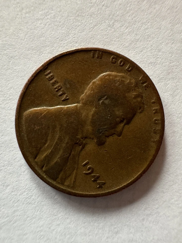 RARE 1944 Wheat Penny Error No Mint Mark “L” in Liberty Rim Error Cent Coin - Image 2 of 2