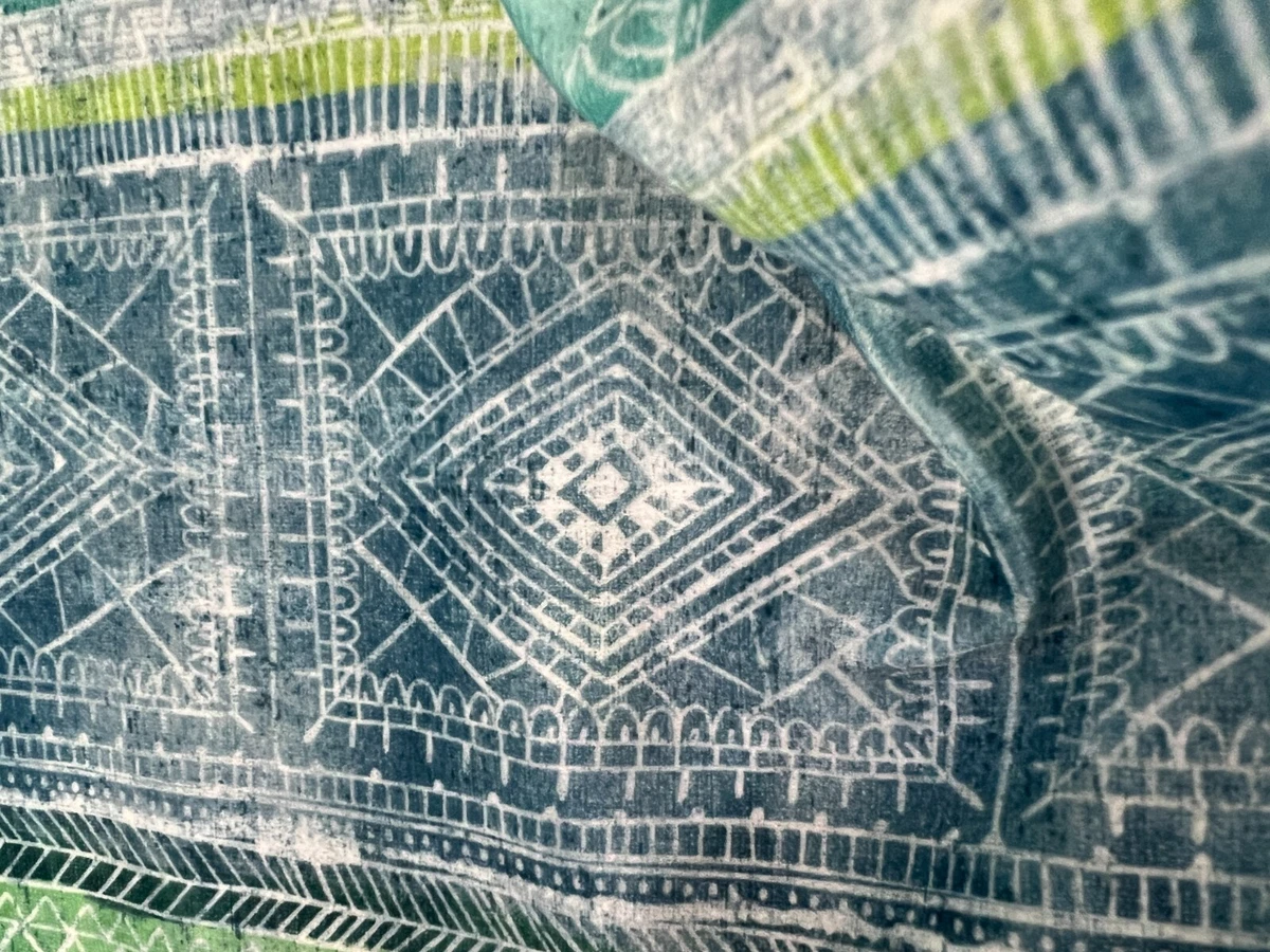 Bohemian Ikat Velvet Fabric, 140cm Wide, Upholstery Window Craft, Sold by Yard