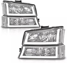 LED Headlight 2003-2006 Chevy Silverado 1500 2500 3500 HD Model/Fit 03-06 Avalan