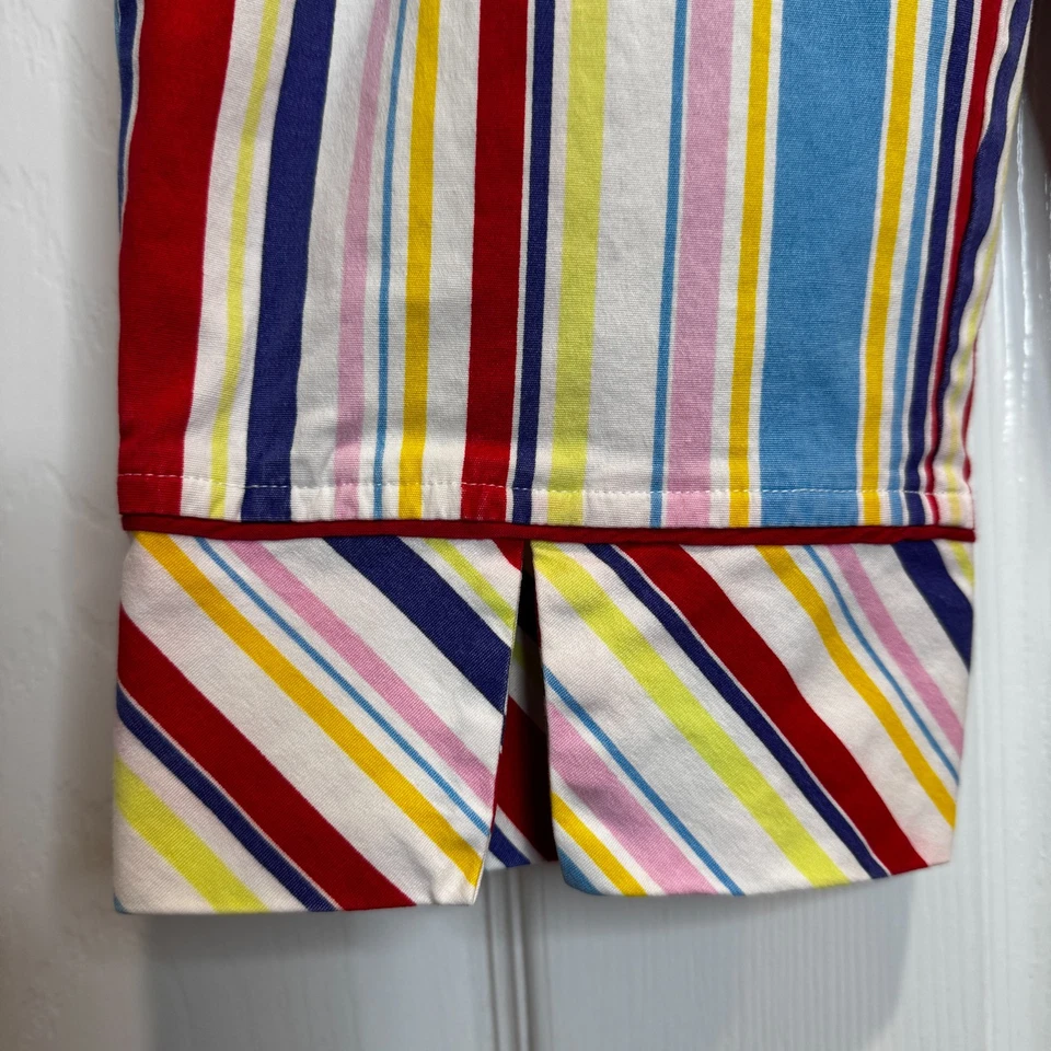 Calça Hanna Andersson Meninas 140 Vertical Listrada Colorida Y2K Punho Dividido Tubulação - Imagem 2 de 4