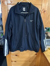 Mens NIKE Golf Jacket Blue Full Zip Wind Breaker Lightweight Sz XXL