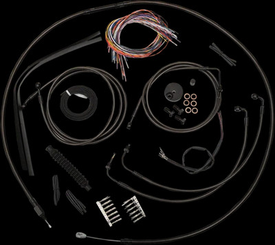 LA Chopper 18-20in Midnight Handlebar Controls Kit w ABS Ultra Classic 08-11