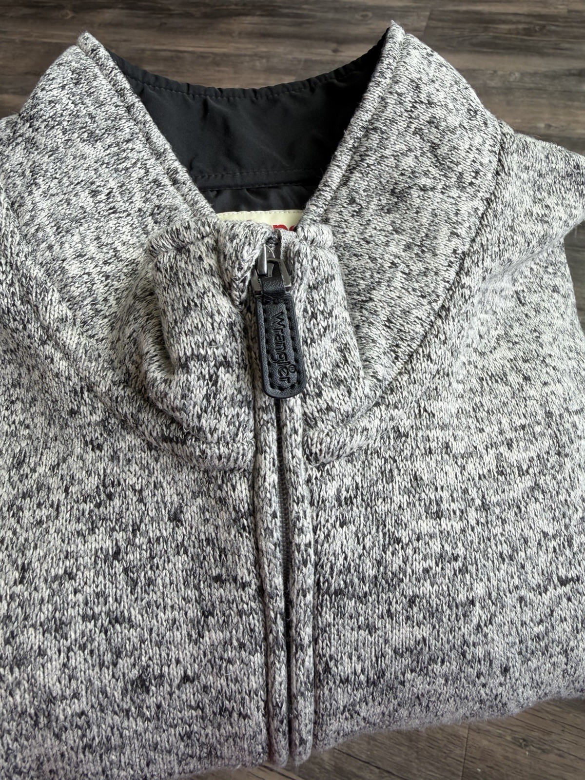 Wrangler Quarter Zip Fleece Lined Sweater Men L Gray Pullover Casual Soft Warm thumbnail 13