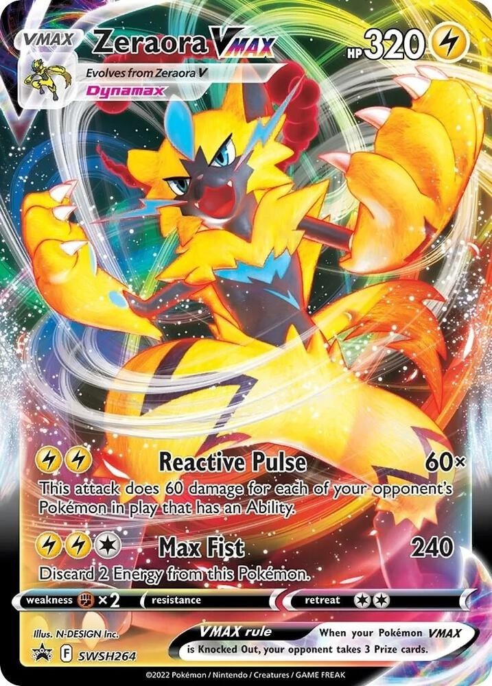 Zeraora Vmax SWSH264 Black Star Promo Full Art Holo NM/M- Pokemon TCG