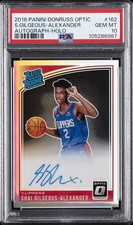 2018 PANINI DONRUSS OPTIC AUTO-HOLO SHAI GILGEOUS-ALEXANDER ROOKIE RC PSA 10