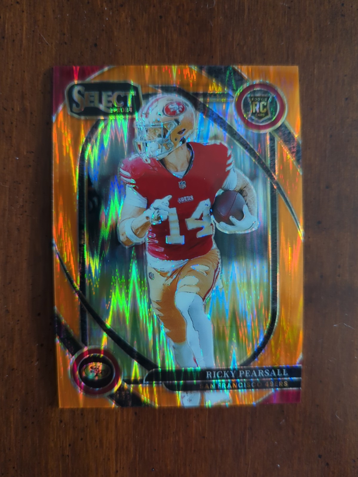 2024 Panini Select - Club Level Ricky Pearsall #285 Orange Shock Prizm /399 (RC)