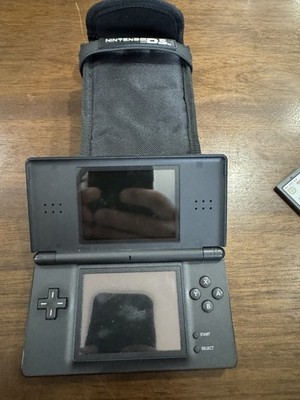 Nintendo DS Lite  Black Console w/ Case & Game Untested For Parts/Repair