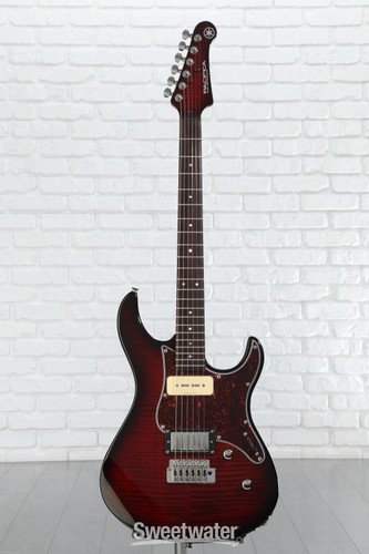 Yamaha PAC611VFM Pacifica Electric Guitar - Dark Red Burst