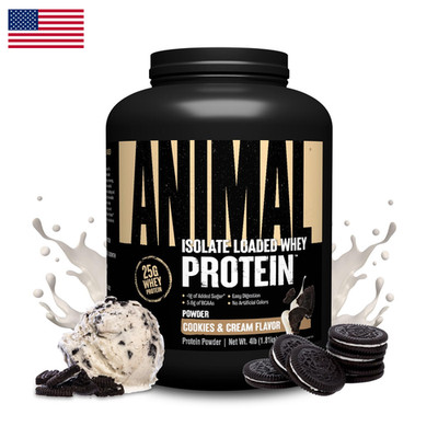 Animal Whey Isolate Protein Powder - Loaded For Pre Post Workout Muscle Builder