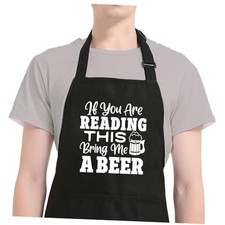 Funny Aprons for Men with Pockets, Chef Apron for Cooking Grill Aprons for Men