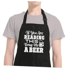 Funny Aprons for Men with Pockets, Chef Apron for Cooking Grill Aprons for Men