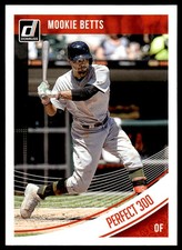 2018 Donruss #191 Mookie Betts Perfect 300 Boston Red Sox Baseball