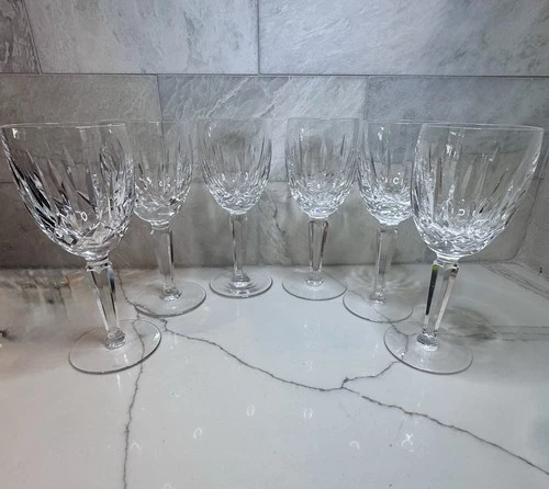 Set of 6 Waterford KILDARE pattern 6 1/2"  Claret Wine  Glasses Vintage IRELAND