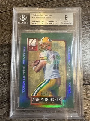 2013 Panini Elite - Aaron Rodgers #37 12/199 Jersey Match BGS 9