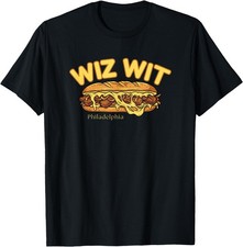 Wiz Wit Philly Cheesesteak Funny Philadelphia Foods Parody T-Shirt