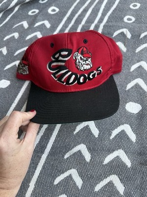Vintage Georgia Bulldogs SnapBack Hat Block Head Big logo 90s Wool Blend