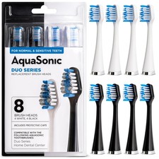 AquaSonic Genuine Duo Series Replacement Brush Heads for Normal Sensitive Te