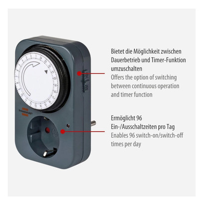 Brennenstuhl MMZ 20 timer switch, mechanical timer socket e