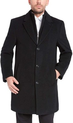 Kirkland Signature Mens Wool Overcoat Black Size 48R | eBay