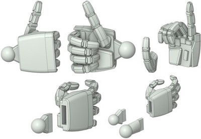 HMA 1/144 Scale Mecha Hand Parts Universal Robot Plastic Model Kit Parts New