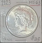 1923 Peace Dollar $1 Uncirculated Uncertified Silver Coin Collectible