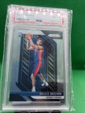 2018-19 Panini Prizm Miami Bruce Brown Rookie RC #132 PSA 8Pistons
