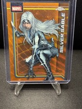 2026 Topps Chrome Marvel Comics Silver Sable Orange Wave Refractor /25 #158