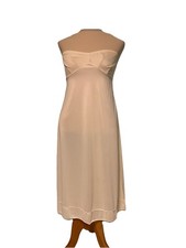 Vintage Union Made Wonder Maid Strapless Full Slip Ivory Size 36 M