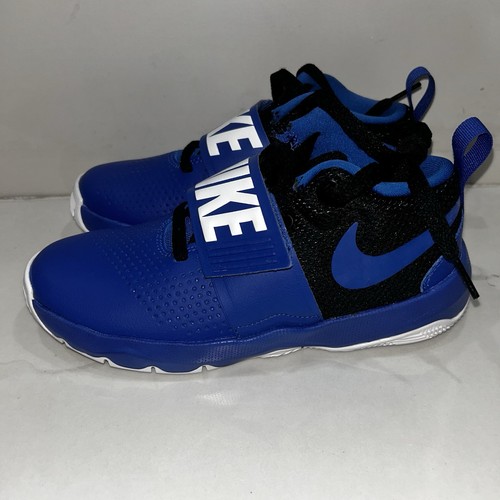 New Nike Team Hustle D 9 (PS) blue basketball shoes youth 4 - Picture 5 of 6